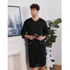 Ekouaer Mens Robes Lightweight Zipper House Coat Short Bathrobes Soft