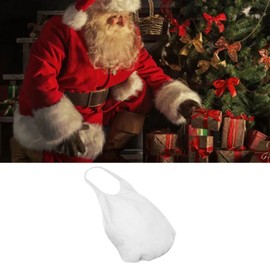 Santa Fake Belly Padded, Carding Cloth Comfortable Lightweight Christmas Fake Belly Realistic Stomach Props for Cosplay for Men and Women (White)