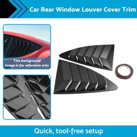 MAX COOL 2X Car Rear Side Window Louvers Cover Suitable for Toyota 86/Subaru BRZ 2013-2019