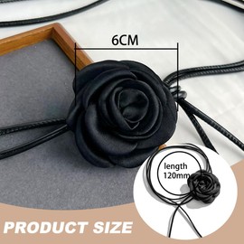 GGUFAY 2 Pack Flower Choker, Elegant Rose Choker, Flower Necklace Choker, Gothic Flower Choker for Women and Girls, Perfect Accessories for Party, Wedding and Daily Use