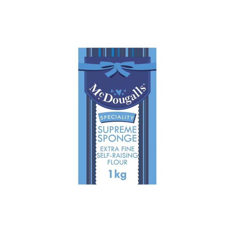 McDougalls Supreme Sponge Self-Raising Flour, 1 kg Bag (Pack of
