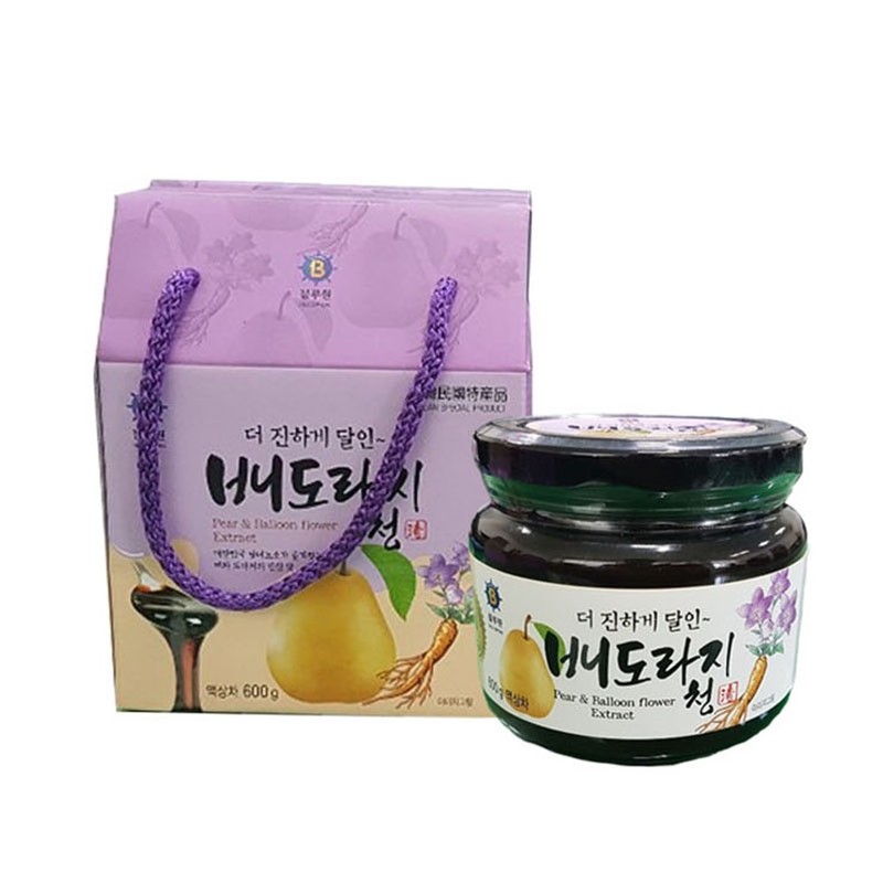 Domestic Baedorajicheong pure food for bronchial tubes, seasonal food tea