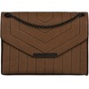 styleBREAKER Women's Shoulder Bag with Decorative Stitching and Chain Shoulder