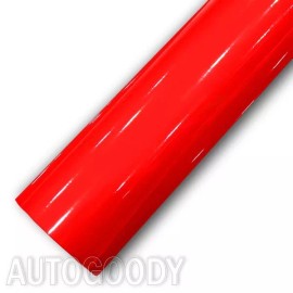 AUTOGOODY 108" x 60" Super Gloss Red Vinyl Film Wrap Sticker Air Bubble Free 9ft x 5ft