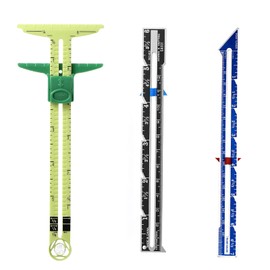 DHWEKU 3 Piece Calliper Sewing Measuring Tool, Calliper Measurement Sewing Tool Set, Sewing Ruler Measuring, Measuring Sewing Gauge T-shaped Calliper Ruler, for Knitting, Sewing, DIY