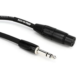 Roland Black Series Interconnect Cable, 1/4-Inch TRS to XLR (Female), 10-Feet