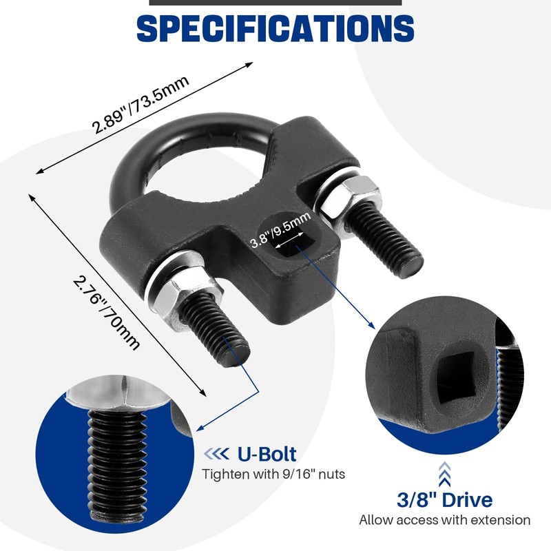 DASBET Inner Tie Rod Removal Tool 3/8" Universal Low Profile