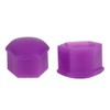 X AUTOHAUX 20pcs 17mm Purple Plastic Car Wheel Nut Lug