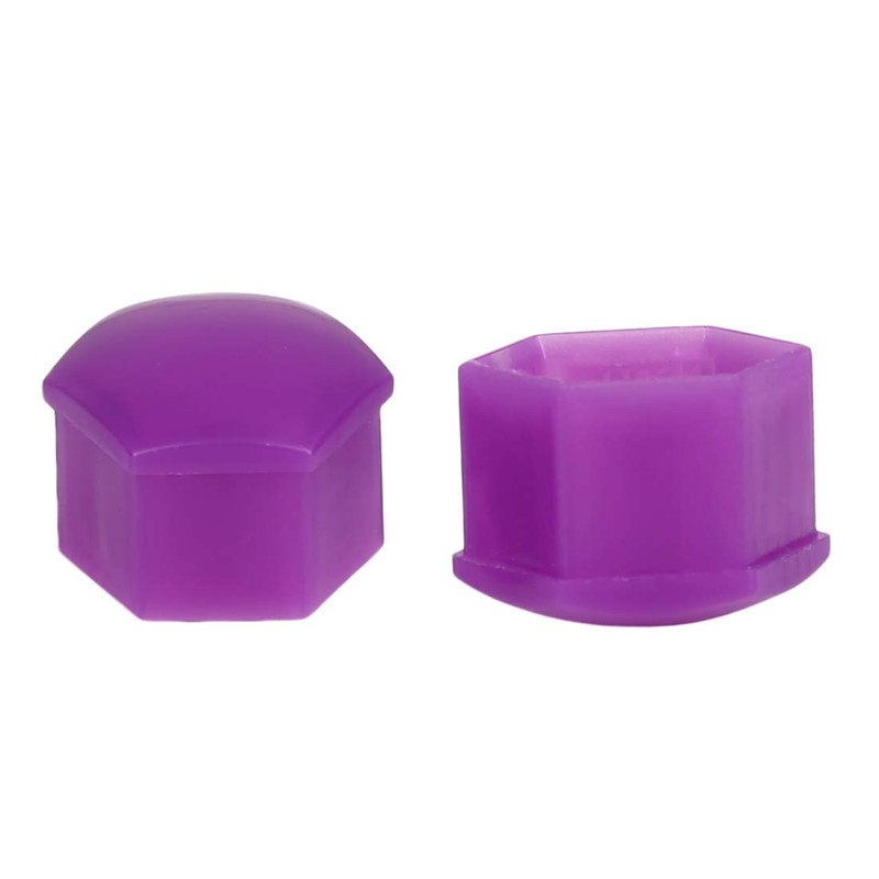 X AUTOHAUX 20pcs 17mm Purple Plastic Car Wheel Nut Lug