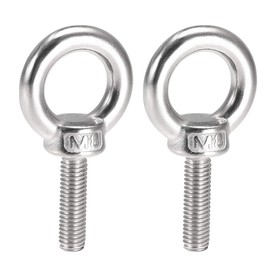 sourcingmap Lifting Eye Bolt M8 x 25mm Male Thread 304 Stainless Steel for Hanging, Pack of 2