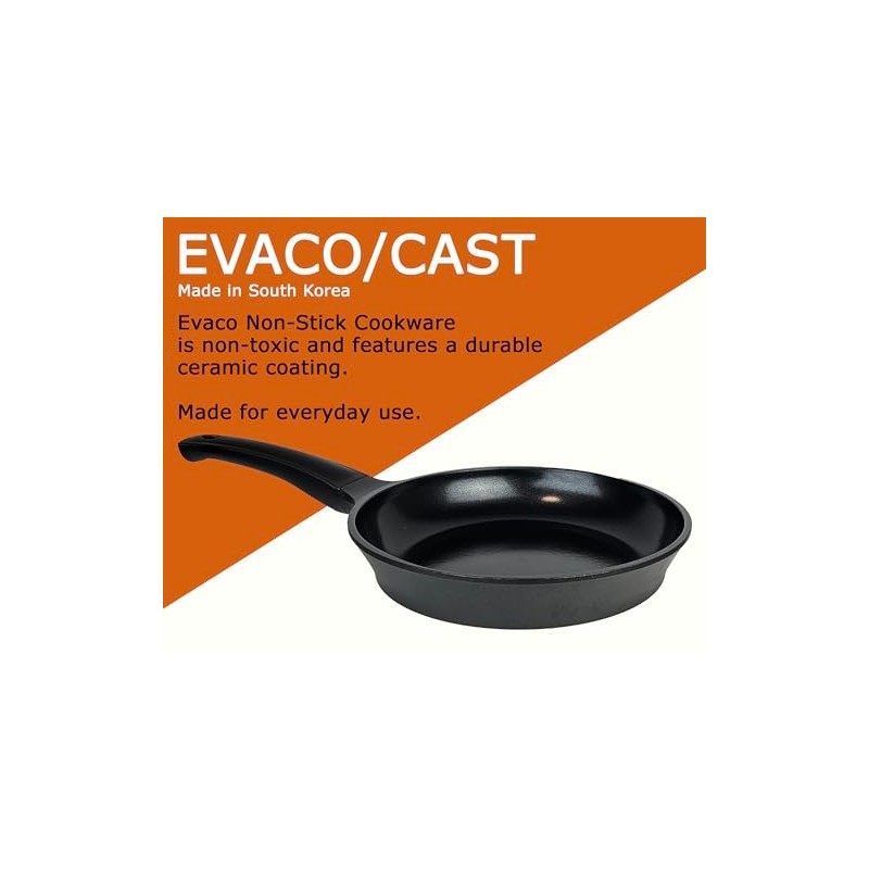 Evaco/Cast BIX Series Non-Stick Ceramic Fry Pan, 8" Omelet
