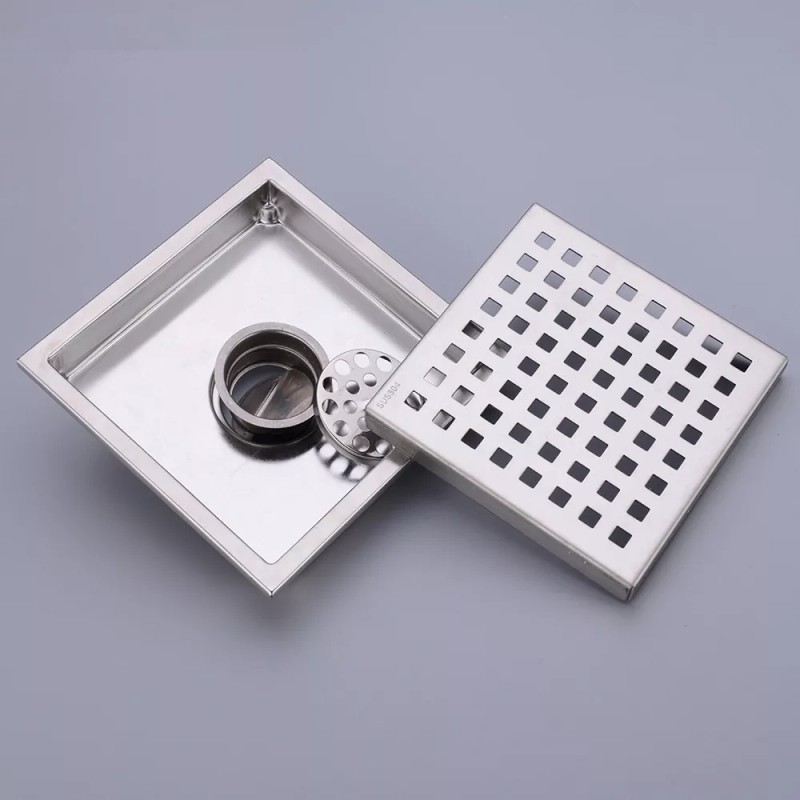 ZC Coladera Invisible Desagüe Drenaje Piso Antiolor Acero Inoxi