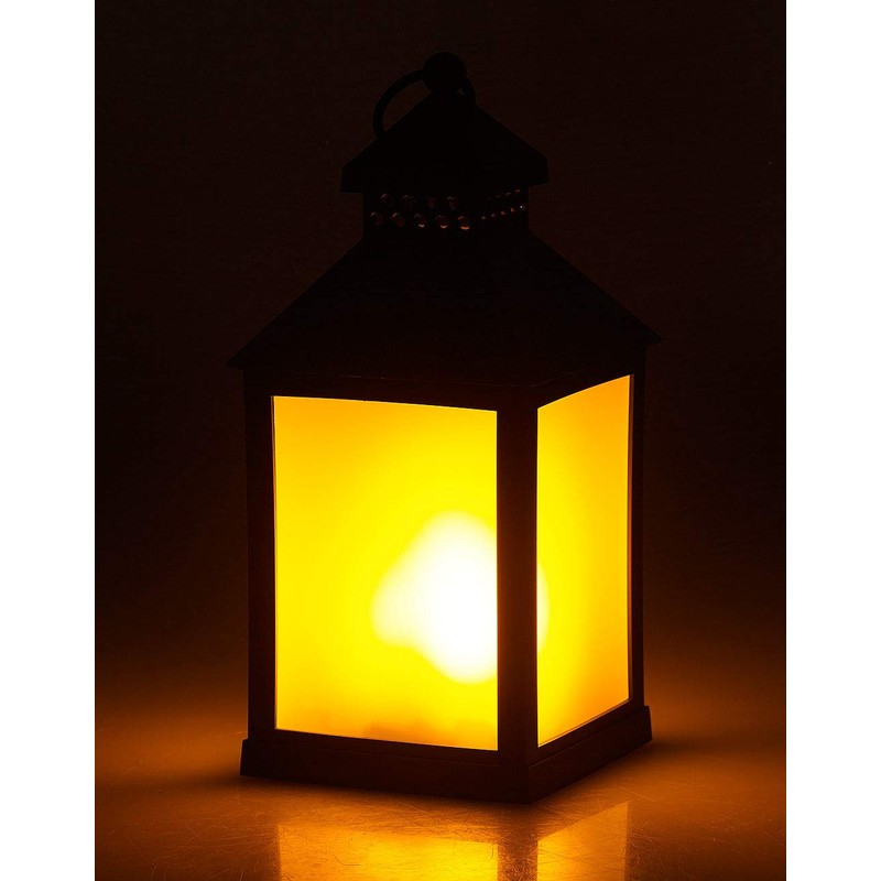 Lunartec Garden Lantern: LED Lantern with Realistic Flame Play and