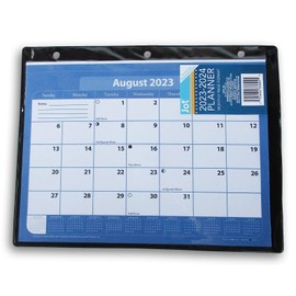 2023-2024 Monthly School Year Calendar Planner in Protective Sleeve for 3-Ring Binder (Blue)