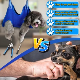 OVTEXZOG Dog Grooming Hammock Harness, Dog Sling Helper for Nail Trimming, Dog Hanging Hammock Restraint Bag for Nail Clipping/Claw Care (Medium)