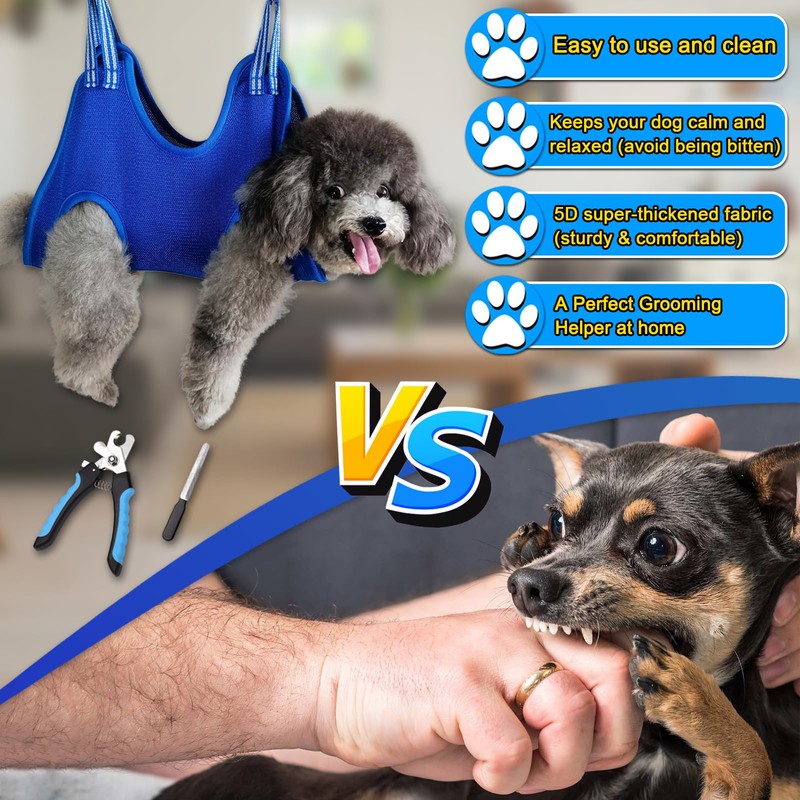 OVTEXZOG Dog Grooming Hammock Harness, Dog Sling Helper for Nail