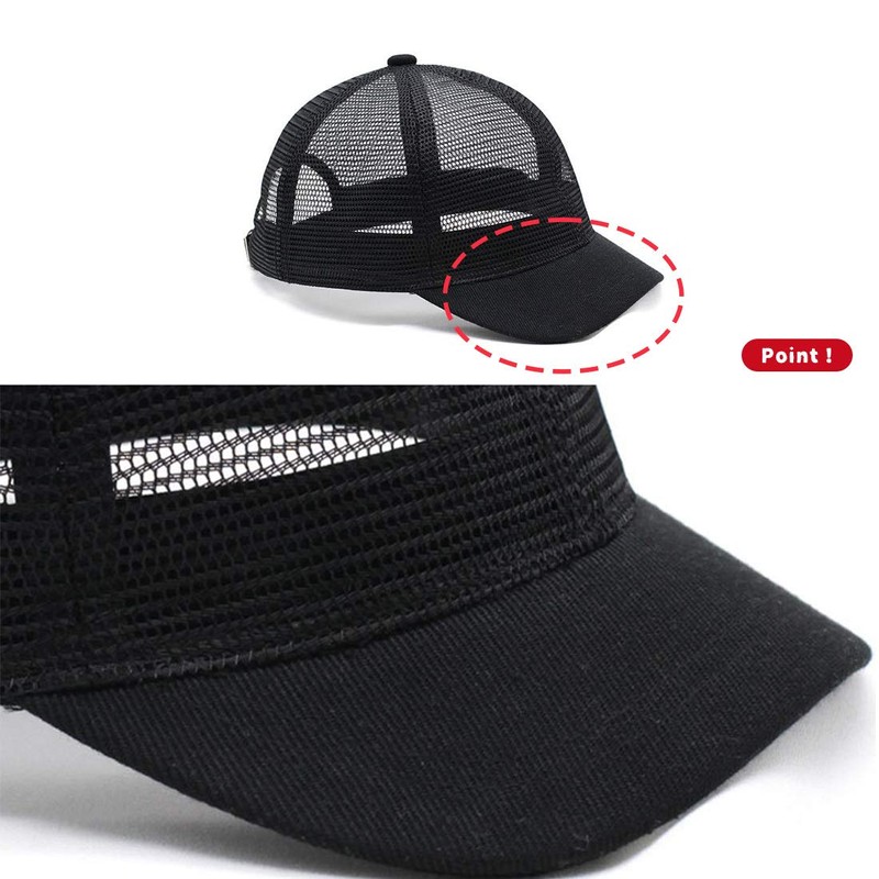 Spargel Men's Short Brim Cap, Mesh Cap, Hat, Short Brim,