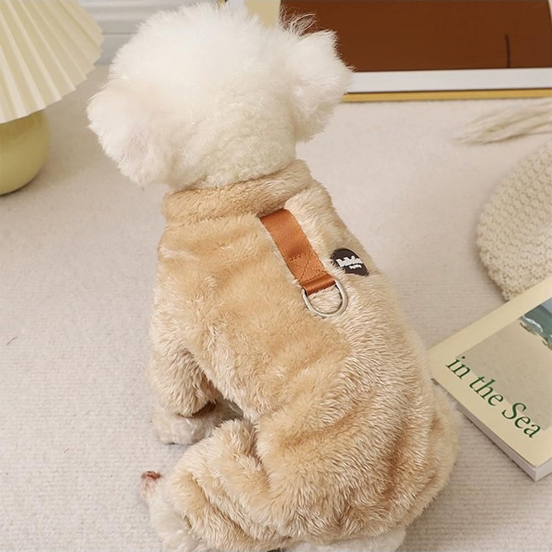 Cute Pet Cold Protection Dog Clothes for Spring/Autumn/Winter, Thick Soft