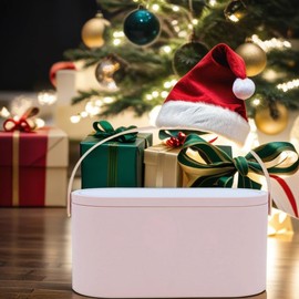 AMYESE - Caja de cosméticos portátil con espejo iluminado LED para viajes, organizador de maquillaje multiusos, tamaño de viaje (instrucciones incluidas), Rosado