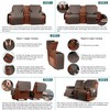 Ruaozz Waterproof Loveseat Recliner Cover with Console Non-Slip Reclining Couch