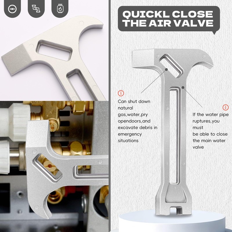 4-in-1 Emergency Tool – Gas & Water Shut Off Wrench,