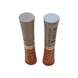 L'Oréal Lot of Two L'Oreal Glam Shine Dazzling Plumping Lip Color # 410 Bubbly