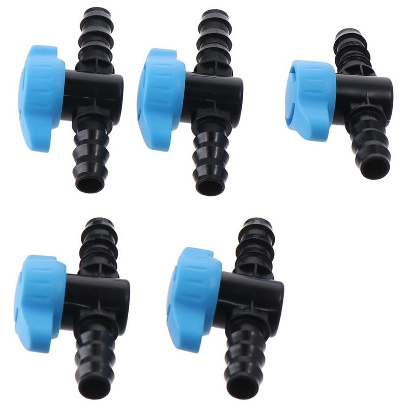 Fudeshe 5Pcs in-Line Barbed Ball Valve,Barb Crimp,16mm Shut-Off Switch,Hose Barb