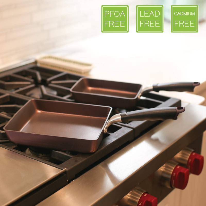 TECHEF - Tamagoyaki Japanese Omelette Pan Egg Pan PFOA-Free Dishwasher