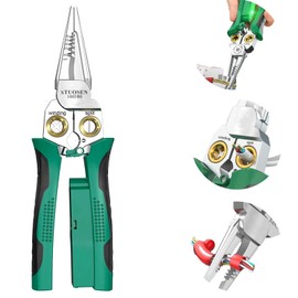 8 in 1 Wire Stripper Twister with Electricity Measurement, Multi-Function Wire Stripping Pliers for Wire Stripping Crimping and Cutting，Applicable AWG18-10/6, 1.0, 1.5, 2.5, 2.0, 4.0 mm² wire