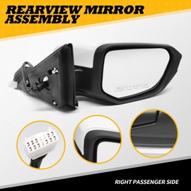 Jecoupoon Right Passenger Side Mirror Assembly Compatible with Civic 2016-2021 Side View Mirror with Camera & Heated and Power Fold Replaces 76208-TBC-A02ZA HO1321284 (White 11Pins)