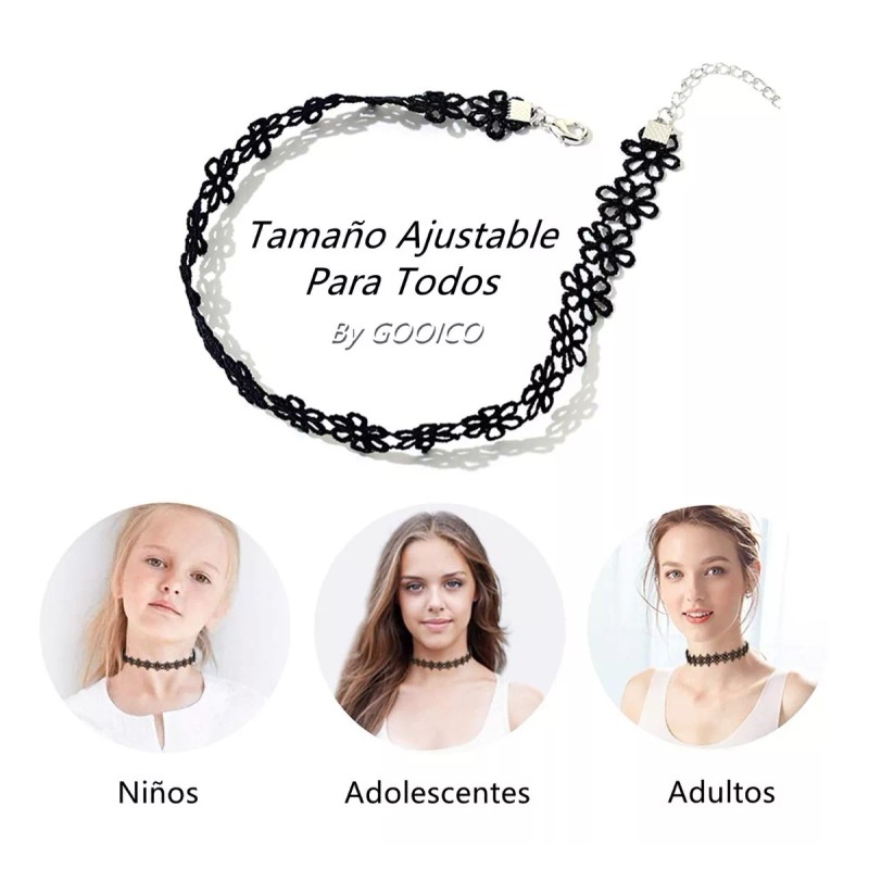 THE9SHOP 12 Collar De Gargantilla Ribbon Choker Necklace Para Mujer