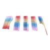 5pcs Space Aluminum Colorful Gradient Haircut Comb Salon Hairdressing Comb
