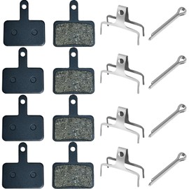 Foanlerck Bike Brake Pads 4 Pair High Performance Bicycle Brake Pads for Shimano MT200,Resin Semi-Metal Mountain Bike Disc Brake Pad,Bike Brake Pads Fit for Tektro/TRP/Shimano B01S M315 M415 M525 M515