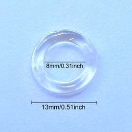 Clear Roman Shades Blind Curtain Rings, 1/2inch 13mm Outside Diameter, 8mm Internal Diameter, Transparent Plastic O-Rings for Roman Shades (200 Pieces)