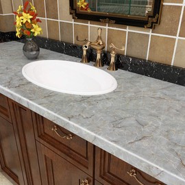 Livelynine 36 Inch Wide Marble Contact Paper for Countertops Waterproof Glossy
