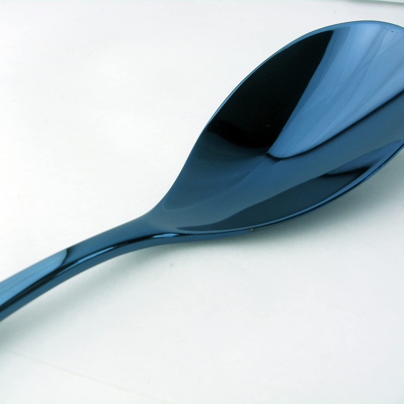 Nagao IKI Dinner Spoon, Indigo & Ink White, 7.5 inches