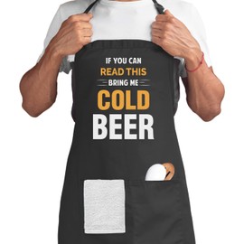 Funny Quote Kitchen Chef BBQ Grill Aprons For Men Women with large pockets Ideal Gift For Mothers Day gift, Fathers Day gift, Dad, Mom, Sister, Brother, Friend On Birthdays, Christmas, Holidays