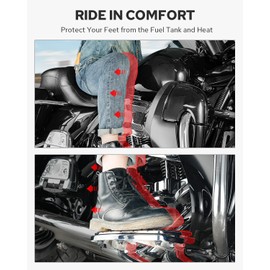 Benlari 1inch &1.5inch Driver Floorboard Extensions, Floorboard Spacer Extenders Kit Fit for Harley Touring Street Glide Road Glide Electra Glide Road King 2009-2024 FL Trikes 2009-2013, Black