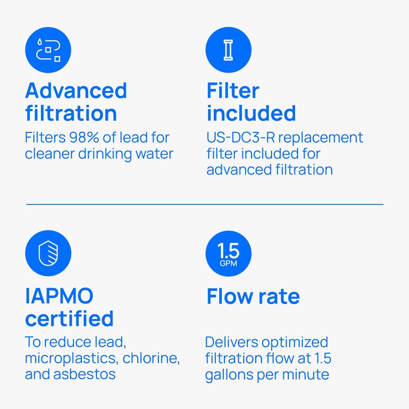Culligan US-DC3 Under Sink Direct Connect Premium Lead Filtration System,