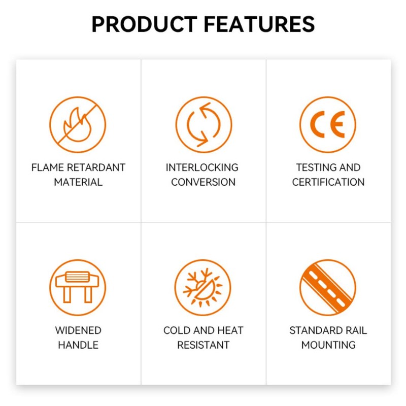 Manual Transfer Switch 40A MTS Type AC Modular Switch Locking