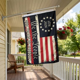 250th Anniversary USA Flag 3x5 Ft, Double Sided 1776-2026 Betsy Ross Flag 250 Years of Freedom, We The People Patriotic Flags for 4th of July Outside (Black)