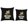 Baby Chicks in Homesteading Off-Grid Chick Throw Pillow