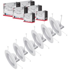Satco S39313 7.2 Watt 120V LED Downlight 5-6 Inches 3000K Industrial Residencial Commercial (6 LED Downlights)
