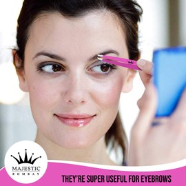 Majestic Bombay - Stainless Steel High Performance Eye Brows Slant Expert Tweezer -- Life Time Guarantee !! by Majestic Bombay