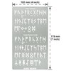 Aleks Melnyk No.409 Metal Stencil, Elder Futhark and Anglo-Saxon Runes