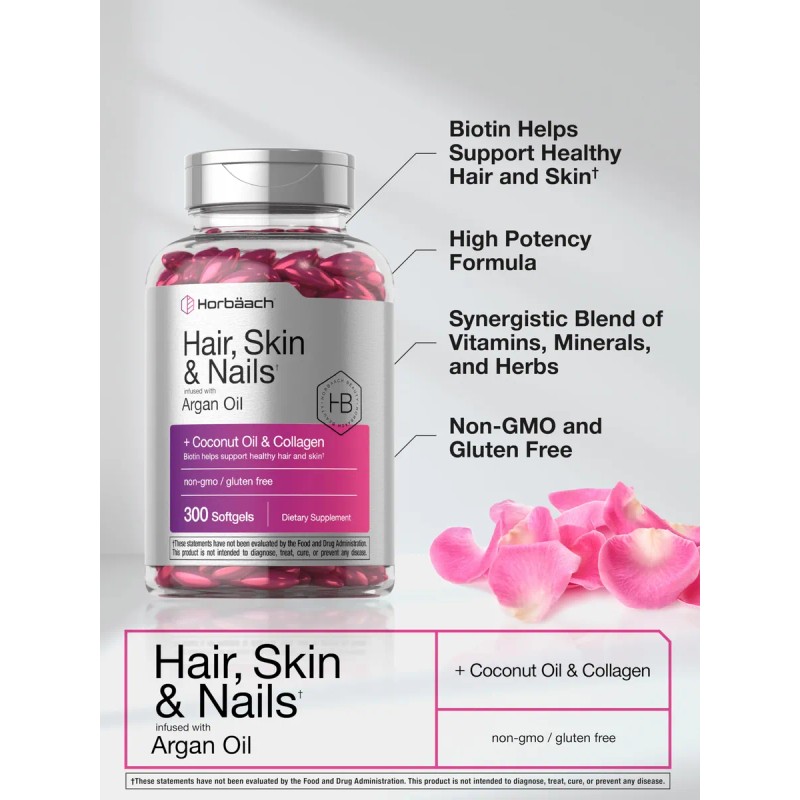 Horbäach Vitaminas Para Cabello, Piel Y Uñas 300 Cápsulas N/a
