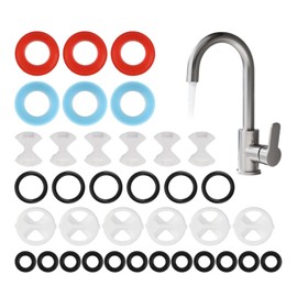 72 Pcs Tap Washer Assortment - Mixer Tap Repair Kit for Leaking Faucets in Bathrooms, Kitchens & Offices