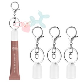 lezecur Keychain Cap Compatible with Summer Fridays 0.5 oz Lip Balm & LANGIGE 0.35 oz – Lip Balm Holder Keychain for holder summer fridays lip gloss keychain lip balm cap