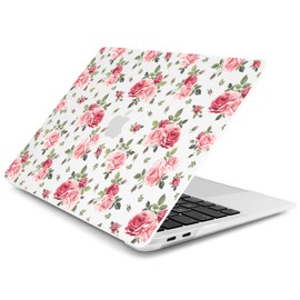 Batianda Case for M1 MacBook Air 13 Inch Model A2337 A2179 A1932 2021 2020 2019 Release,Lovely Floral Design Matte Hard Shell with Keyboard Cover & Screen Protector, Roses