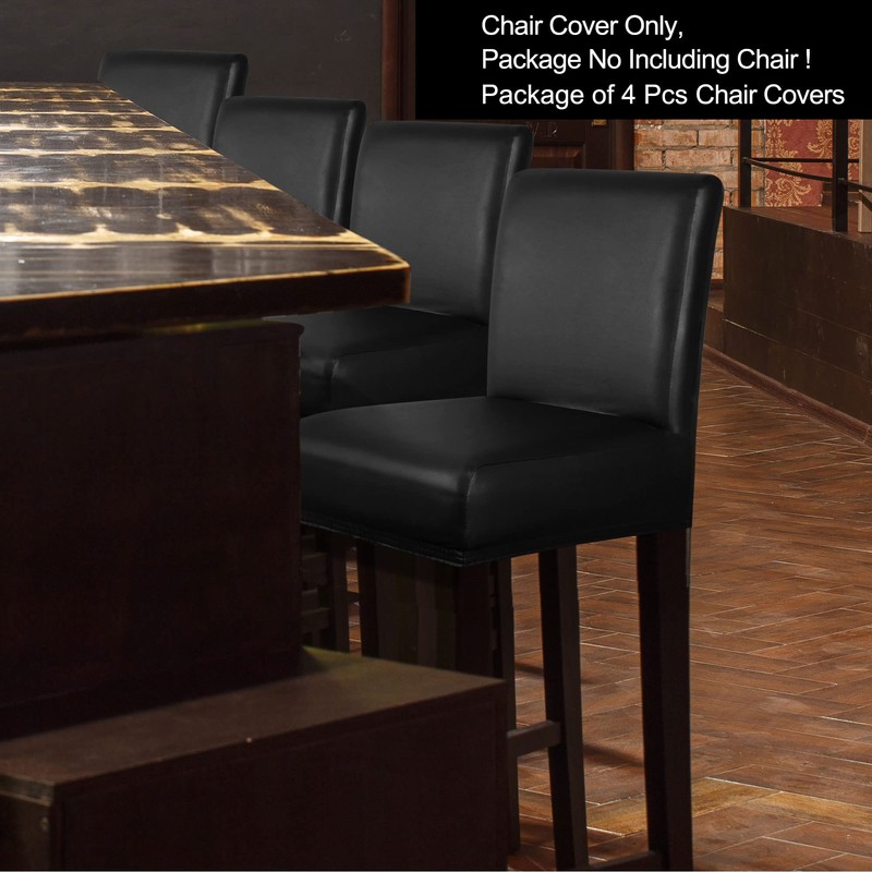PiccoCasa Pack of 4 Bar Stool Covers, Waterproof Dining Chair